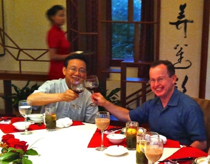 Dinner with Prof. Jianguo Hou, President of USTC and Physics
